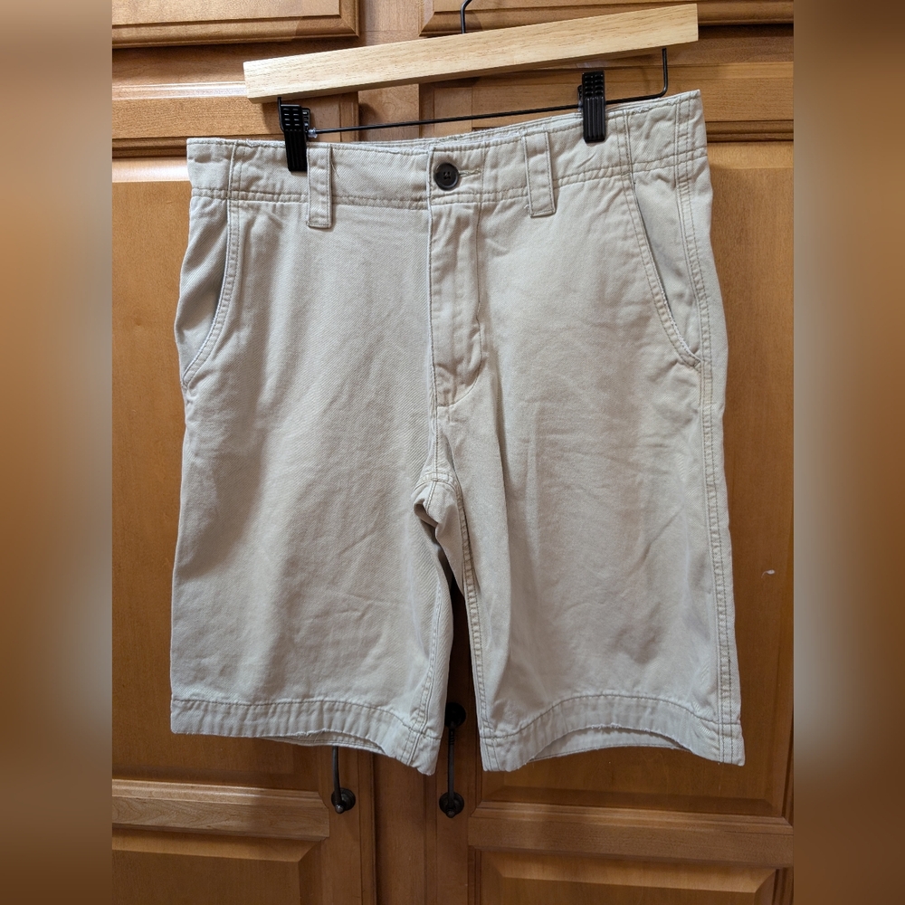 Aeropostale Men's Tan Flat Front Shorts